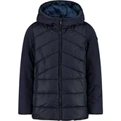Kurtki i płaszcze dla dziewczynek - CMP - Kid G Jacket Long Fix Hood, Girl, Black Blue, 140 - miniaturka - grafika 1