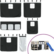 Zabezpieczenia dla dzieci - Zasłony do łóżka na antresoli, biało-czarne, poliester - miniaturka - grafika 1