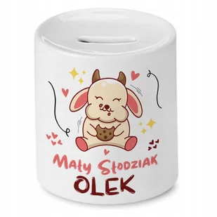 Skarbonka 330 ml Dla Olka Syna Dziecka Prezent z Nadrukiem ze Zdjęciem + Opakowanie na prezent (wzór 03) - Skarbonki - miniaturka - grafika 1