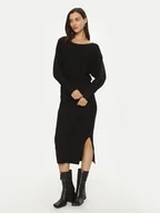 Sukienki - Morgan Sukienka dzianinowa 242-RMLIDO Czarny Slim Fit - miniaturka - grafika 1