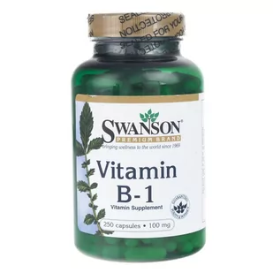 SWANSON Witamina B-1 100 mg, 250 kapsułek - Witaminy i minerały - miniaturka - grafika 1