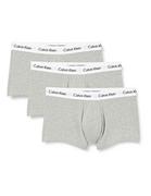 Spodenki damskie - Calvin Klein 3P Low Rise Trunk Bokserki (szorty) Mężczyźni, wrzos szary, L - miniaturka - grafika 1