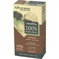 Farby do włosów i szampony koloryzujące - Venita Herbal Hair Color ziołowa farba do włosów 4.34 Orzechowy Brąz 100g - miniaturka - grafika 1