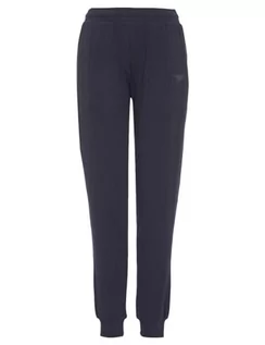 Spodnie damskie - Emporio Armani Damskie spodnie dresowe z mankietami prążkowane, morski, XL - grafika 1