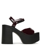 Sandały damskie - DeeZee Sandały ZB8358-1 Bordowy - miniaturka - grafika 1