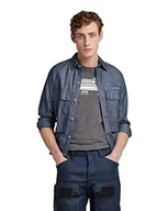 Kurtki męskie - G-STAR RAW Męska kurtka z kapturem Pocketony Service, Blau (Rinsed C611-082), XL - miniaturka - grafika 1