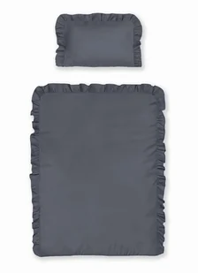Pościel 100x135 grafitowa dziecięca jednobarwna z falbanką Mayamoo - Pościel dla dzieci Pościel 100x135 grafitowa dziecięca jednobarwna z falbanką Mayamoo - Pościel dla dzieci - miniaturka - grafika 1