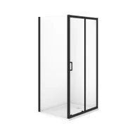 Kabiny prysznicowe - Cersanit Kabina prysznicowa z brodzikiem Verso 100x80x190 prostokątna czarny S4031-007 - miniaturka - grafika 1