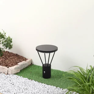 Lucande Słupek oświetleniowy LED Elario, czarny, aluminium, czujnik - Lampy ogrodowe - miniaturka - grafika 1
