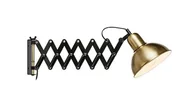 Lampy ścienne - Markslojd kinkiet z wysięgnikiem nożycowym Riggs E27 czarny/antyk 108104 - miniaturka - grafika 1