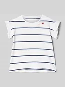 Koszulki dla dziewczynek - T-shirt z wyhaftowanym logo - miniaturka - grafika 1