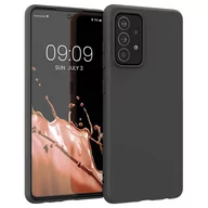 Etui i futerały do telefonów - Silicone Case elastyczne silikonowe etui pokrowiec Samsung Galaxy A22 4G czarny - miniaturka - grafika 1