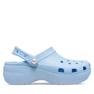 Klapki Crocs Classic Platform Pearl Clog 211231 Niebieski - Klapki i japonki damskie - miniaturka - grafika 1