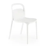 Krzesła - Białe minimalistyczne krzesło ogrodowe sztaplowane R3-S72 - miniaturka - grafika 1