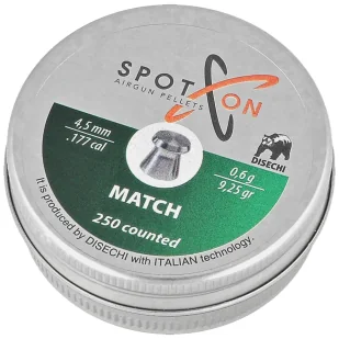 Śrut Spoton Match 4.5 mm, 250 szt. 0.60g/9.25gr - Amunicja do wiatrówek - miniaturka - grafika 1