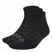 Skarpetki męskie - Skarpety Adidas czarne niskie stopki 3-pak skarpetki bawełna roz. 46-48 - miniaturka - grafika 1