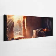 Ikony i obrazy sakralne - Zmartwychwstanie Pana Jezusa - obraz polycanvas, 125x50 - miniaturka - grafika 1