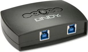 Lindy Przełącznik USB 3.0 Switch 2 Port 43141 43141 - Kable komputerowe i do monitorów - miniaturka - grafika 1