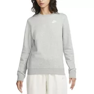 Bluzy sportowe damskie - Bluza Nike Sportswear Club Fleece DQ5473-063 - szara - miniaturka - grafika 1