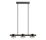 Lampy sufitowe - LED Żyrandol na lince MIRELLA 3xGX53/6W/230V czarny - miniaturka - grafika 1