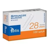 SPINACZE BIUROWE STALOWE TETIS 28MM 100SZT GS140 B - Spinacze i klipsy do papieru - miniaturka - grafika 2
