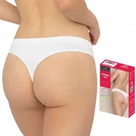 Majtki damskie - ﻿Stringi Gatta Lili String, bezszwowe, białe, L - miniaturka - grafika 1