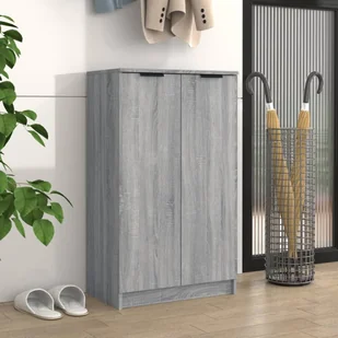 vidaXL Szafka na buty Szara Sonoma 59x35x100 cm Materiał drewnopochodny - Szafka na buty - Szafki na buty - Przechowywanie butów - Organizer na buty - Szafki na buty - miniaturka - grafika 1