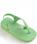 Buty dla dziewczynek - Havaianas Sandały Dziecięce Zielone Z Logo 20 Sdi - miniaturka - grafika 1