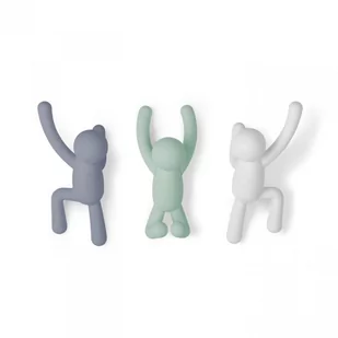 Wieszak ścienny UMBRA Buddy, szaro-zielony, 7,5x16,8x7,6 cm - Wieszaki i stojaki - miniaturka - grafika 1
