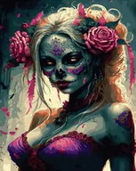 Malowanie po numerach - Malowanie Po Numerach 40X50 Kobieta z tatuażami - miniaturka - grafika 1