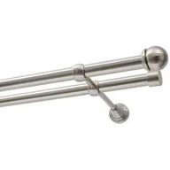 Karnisze - Karnisz DECASTYL Gałka Max Podwójny 320 cm Srebrny - miniaturka - grafika 1