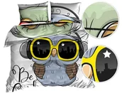Pościel - Pościel 3D bawełna satyna 160x200cm SÓWKA - miniaturka - grafika 1