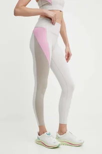 Reebok legginsy treningowe Lux Contour kolor beżowy wzorzyste 100076150 - Legginsy - miniaturka - grafika 1