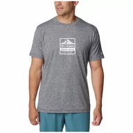 Koszulki sportowe męskie - Koszulka męska Columbia Kwick Hike™ Graphic SS Tee Rozmiar: XXL / Kolor: szary - miniaturka - grafika 1