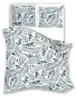 Pościel - Faro Pościel bawełniana 160x200 Elegant 025 szara liście E 2023 - miniaturka - grafika 1