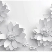 Fototapety - Fototapeta Kwiaty 3D Beton Abstrakcja 400x280 cm Tapeta Do Sypialni Salonu Kuchni Na Flizelinie - miniaturka - grafika 1