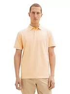 Koszulki męskie - TOM TAILOR Męska koszulka polo 1035900, 31503-pomarańczowa, vintage, beżowa, Twotone, XXL, 31503 - pomarańczowy Vintage Beige Twotone, XXL - miniaturka - grafika 1