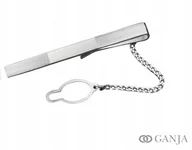 Spinki do mankietów i krawatów - Spinka srebrna do krawata 925+GRAWER SK18 ŚLUB - miniaturka - grafika 1