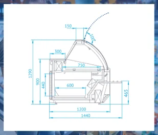 Lada chłodnicza  model L-S 135/120 RAPA (1345 mm) - Szafy i witryny chłodnicze - miniaturka - grafika 4