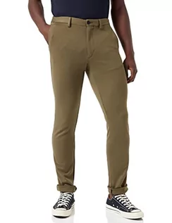 Spodnie męskie - Tommy Hilfiger Bleecker Mdrn Chino Jersey Spodnie Męskie, Armia zielona, 29W / 36L - grafika 1