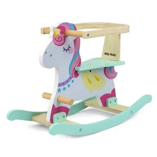 Koń na biegunach MILLY MALLY Lucky 12 Unicorn Wielokolorowy - Zabawki na biegunach - miniaturka - grafika 1