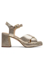 Sandały damskie - Clarks Sandały Ritzy75 Rae 26181303 Złoty - miniaturka - grafika 1