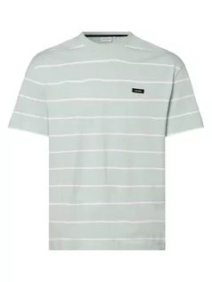 Koszulki męskie - Calvin Klein - T-shirt męski, niebieski|zielony - grafika 1