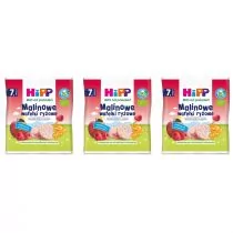 Hipp Malinowe wafelki ryżowe od 7. miesiąca  zestaw 3 x 30 g Bio - Przekąski dla dzieci - miniaturka - grafika 1