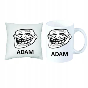 Trollface MEM ZESTAW PREZENT PODUSZKA + KUBEK+IMIĘ - Gadżety dla niej i dla niego - miniaturka - grafika 1
