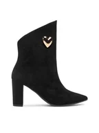 Botki damskie - Baldowski Botki D04944-3907-001 Czarny - miniaturka - grafika 1