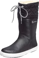 Kalosze damskie - Aigle Unisex dziecięce kalosze Giboulée, czarny - Czarny Black White - 19 EU - miniaturka - grafika 1