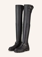 Kozaki damskie - Jimmy Choo Kozaki Za Kolano Biker Ii schwarz - miniaturka - grafika 1