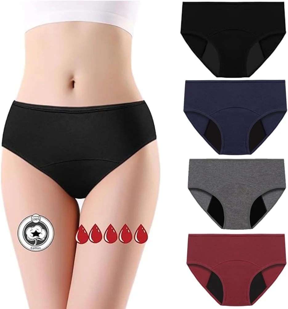Majtki menstruacyjne chłonne 30 ml bawełniane 4 szt. L
