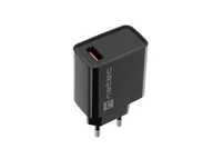 Ładowarki do telefonów - ŁADOWARKA SIECIOWA RIBERA USB-A 18W CZARNA NUC-2058 - miniaturka - grafika 1